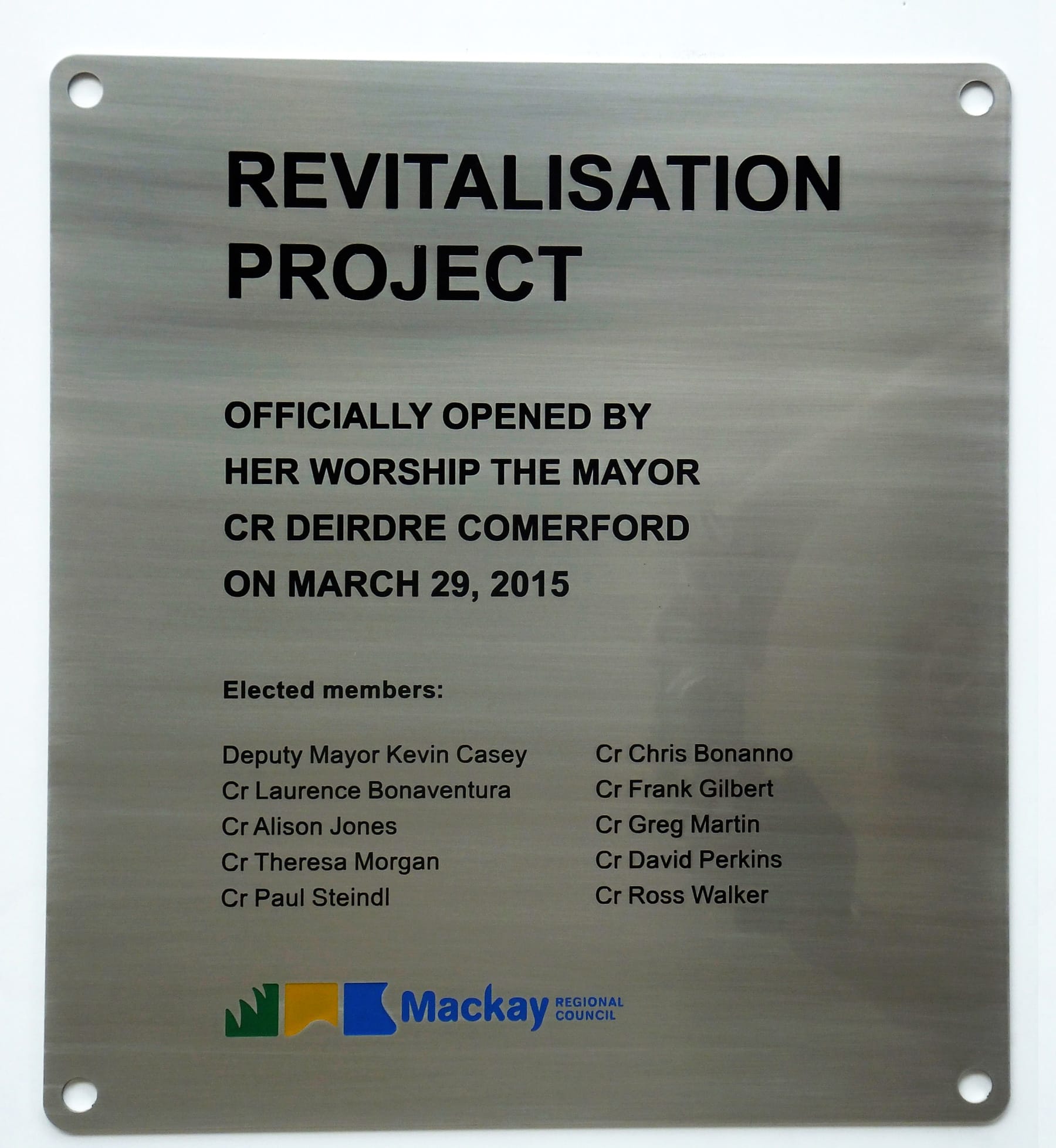 Engraving Mackay - Mackay Regional Council Engraved and Painted Plaque